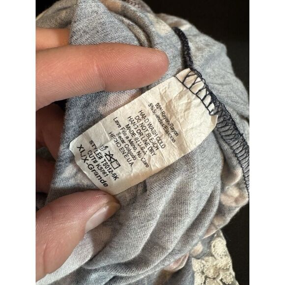 Pink Blush Open XL Dark Floral Oversized Kimono Lace Trim Spring Fairy Cottage - Picture 8 of 8